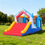 GAMEON Inflatable Bounce Castle PVC Build with Blower Shark Slide Theme