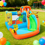 GAMEON Inflatable Bounce Castle PVC Build with Blower Bee Theme Slide Style