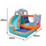 GAMEON Inflatable Bounce Castle PVC Build with Blower Rhino Theme Castle Style