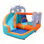 GAMEON Inflatable Bounce Castle PVC Build with Blower Rhino Theme Castle Style