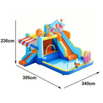 GAMEON Inflatable Bounce Castle PVC Build with Blower Ice Cream House Theme Style