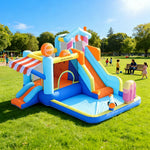 GAMEON Inflatable Bounce Castle PVC Build with Blower Ice Cream House Theme Style