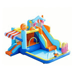 GAMEON Inflatable Bounce Castle PVC Build with Blower Ice Cream House Theme Style