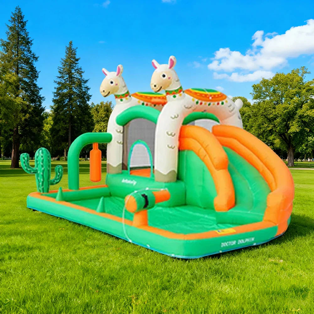 GAMEON Inflatable Bounce Castle PVC Build with Blower Little Lamb Theme Castle Style