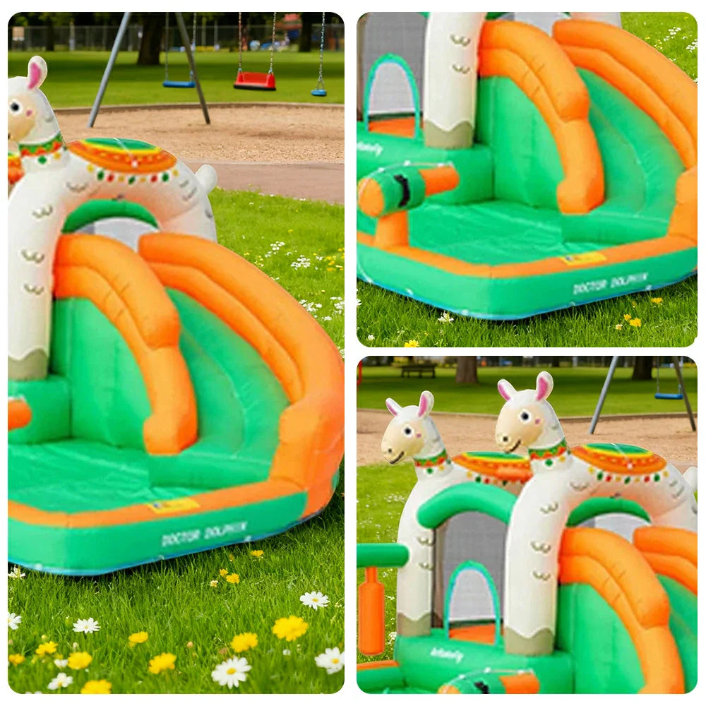 GAMEON Inflatable Bounce Castle PVC Build with Blower Little Lamb Theme Castle Style