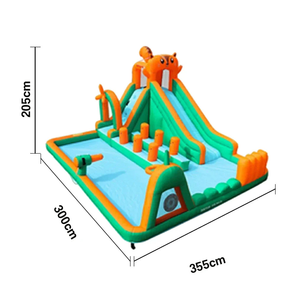 GAMEON Inflatable Bounce Castle PVC Build with Blower Squirrel Playground Theme Style
