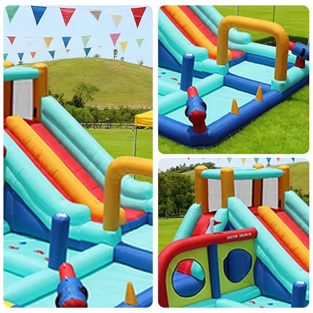 GAMEON Inflatable Bounce Castle PVC Build with Blower Hole Castle Wet & Dry Combo Style