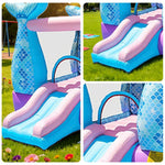 GAMEON Inflatable Bounce Castle PVC Build with Blower & Storage Bag Mermaid Theme Style