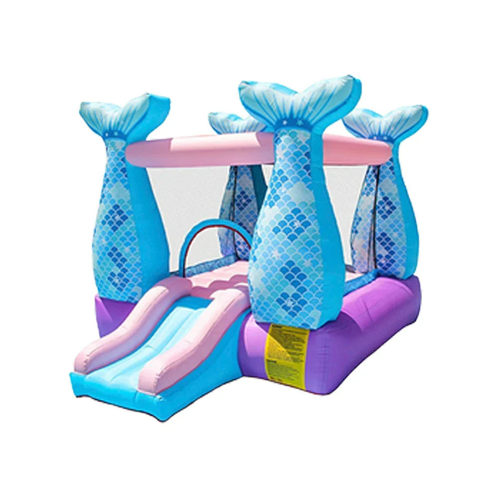 GAMEON Inflatable Bounce Castle PVC Build with Blower & Storage Bag Mermaid Theme Style