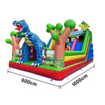 GAMEON Dinosaur Theme Bounce House 6X10m PVC Inflatable Castle for Kids Outdoor Fun Bouncy Playland