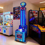 GAMEON Power Hammer Strength Tower Arcade Machine Heavy 250W LED Impact Game Duty Competitive Build Power Lighting Tester Metal Blue