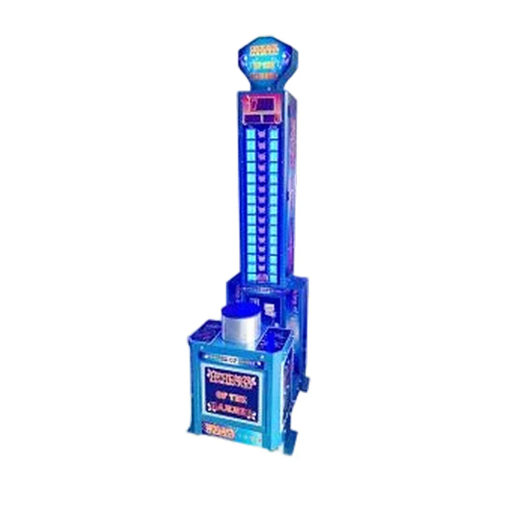 GAMEON Power Hammer Strength Tower Arcade Machine Heavy 250W LED Impact Game Duty Competitive Build Power Lighting Tester Metal Blue