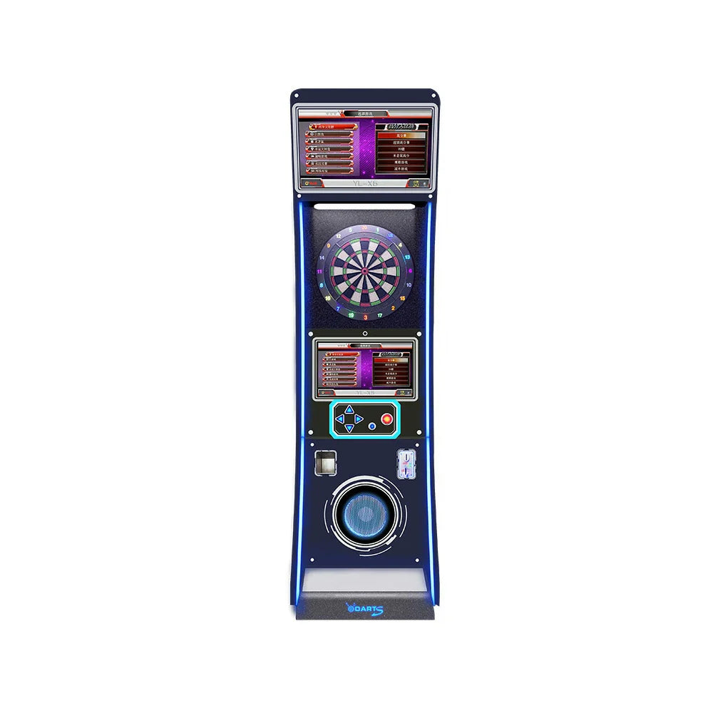 GAMEON Electronic Dart Arcade Machine Flagship Edition Aluminum & Nylon Build 15.5 Connectivity HD Screen Online Inch Board Battle Target LED Black