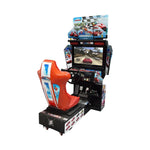GAMEON Panorama Racing Arcade Machine 42 Metal Dynamic Screen HD & Immersive Driving Steering Inch Plastic Experience Power System Cabinet 350W Red