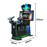 GAMEON Alien Shooting Arcade Machine 42 Two-Player LCD Cabinet Infrared Metal HD System Power Inch Acrylic 400W Combat Immersive & Game Gun Black