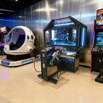 GAMEON Ghost SWAT Shooting Arcade Machine 55 Game HD Two-Player & Metal Inch System Combat Power LCD Cabinet Gun Infrared Immersive 400W Acrylic Black