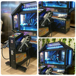 GAMEON Ghost SWAT Shooting Arcade Machine 55 Game HD Two-Player & Metal Inch System Combat Power LCD Cabinet Gun Infrared Immersive 400W Acrylic Black