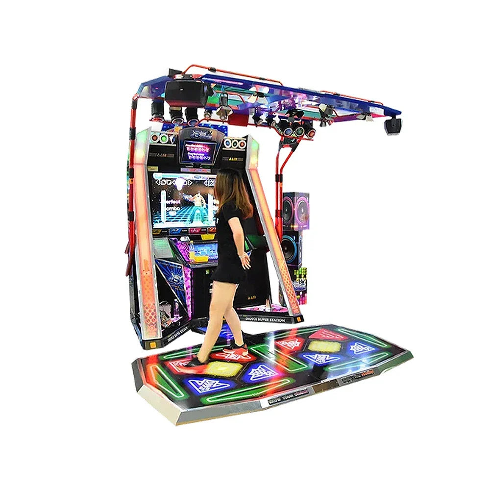 GAMEON Dance Arcade Machine 42-inch HD Screen Music Rhythm Game LED Lighting Effects Multicolor
