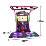 GAMEON Dance Arcade Machine 42-inch HD Screen Music Rhythm Game LED Lighting Effects Pink