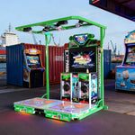 GAMEON Full Dance LED System Arcade Sound HD 42-inch Screen Stereo Music Body Rhythm Game Machine Lights Green
