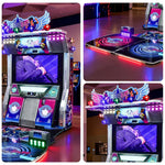 GAMEON Dance Arcade Machine 47-inch HD Screen Music Rhythm Game LED Neon Lights Purple