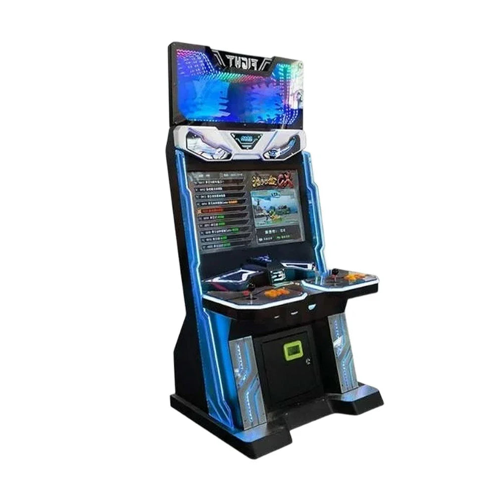 GAMEON KOF Arcade Machine 32 Acrylic HD Screen Gaming Plug-and-Play Console Retro & Two-Player Inch Built-In Games 4300+ Cabinet Metal Blue