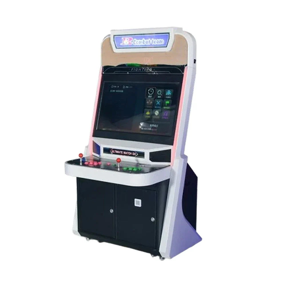 GAMEON R Cabinet Plug-and-Play Arcade & 4300+Built-In Screen Team 32-Inch Metal Acrylic Console HD Two-Player Games Retro Battle Machine White