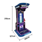 GAMEON Dragon Punch 3 Boxing Machine Metal & Acrylic Cabinet High Sensors Tester Sensitivity Power Effects Strength Game LED 160W Competitive Arcade Black&Blue