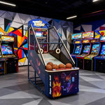 GAMEON Basketball Arcade Machine Metal Hoop Triple LED Scoring Display Automatic Ball Return Heavy-Duty Design