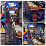 GAMEON Basketball Arcade Machine Metal Hoop Triple LED Scoring Display Automatic Ball Return Heavy-Duty Design