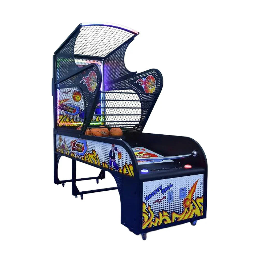 GAMEON Luxury Basketball Arcade Machine Metal Hoop Triple LED Scoring Display Automatic Ball Return Durable Structure Deluxe