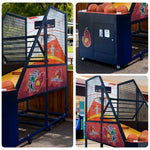 GAMEON Basketball Arcade Machine Metal Hoop LED Scoring Display Automatic Ball Return Durable Frame Black