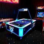 GAMEON Star Light Acrylic LED Frame Hockey Table 150W Power Two-Player & Wood Effects Arcade Air Game Smooth Playfield Blue