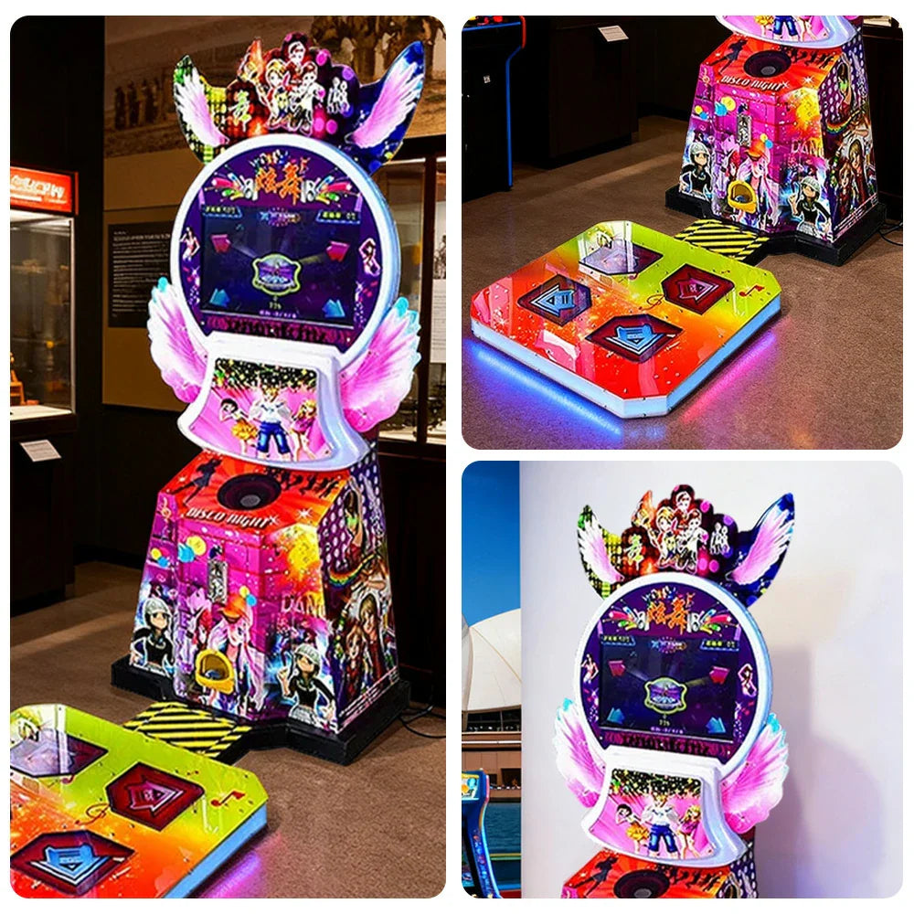 GAMEON Kids Dance Arcade Machine Cute Design LED Lights Music Rhythm Game Standard