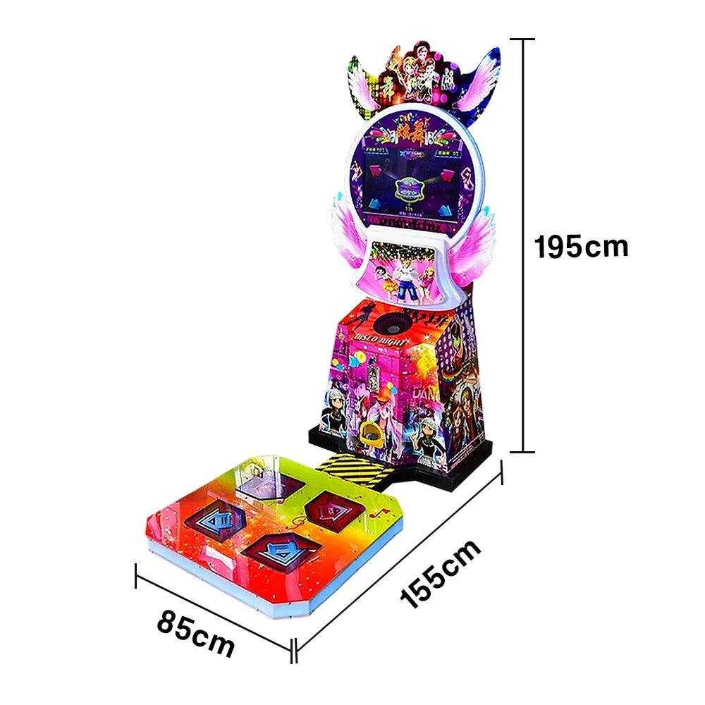 GAMEON Kids Dance Arcade Machine Cute Design LED Lights Music Rhythm Game Standard