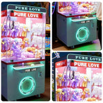 GAMEON Pure Love Claw Machine Coin Operated Prize Catcher LED Lighting Plush Toy Cabinet Arcade Entertainment Design Green