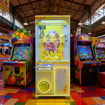 GAMEON Claw Machine Coin Operated Prize Catcher LED Lighting Plush Toy Cabinet Durable Arcade Design Yellow