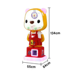GAMEON Cute Bear Capsule Vending Machine Coin Operated Gacha Toy Dispenser LED Light Base Acrylic Display Design Red