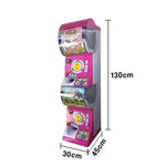 GAMEON Double Layer Capsule Vending Machine Coin Operated Gacha Toy Dispenser ABS Structure Smooth Dual Compartment Design Pink