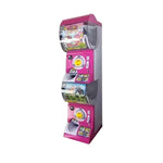 GAMEON Double Layer Capsule Vending Machine Coin Operated Gacha Toy Dispenser ABS Structure Smooth Dual Compartment Design Pink