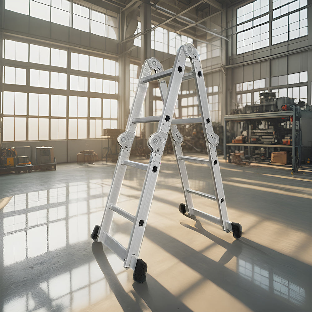 GROVIA 242-592cm Aluminum Folding Portable Multifunctional Ladder