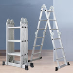 GROVIA 242-592cm Aluminum Folding Portable Multifunctional Ladder