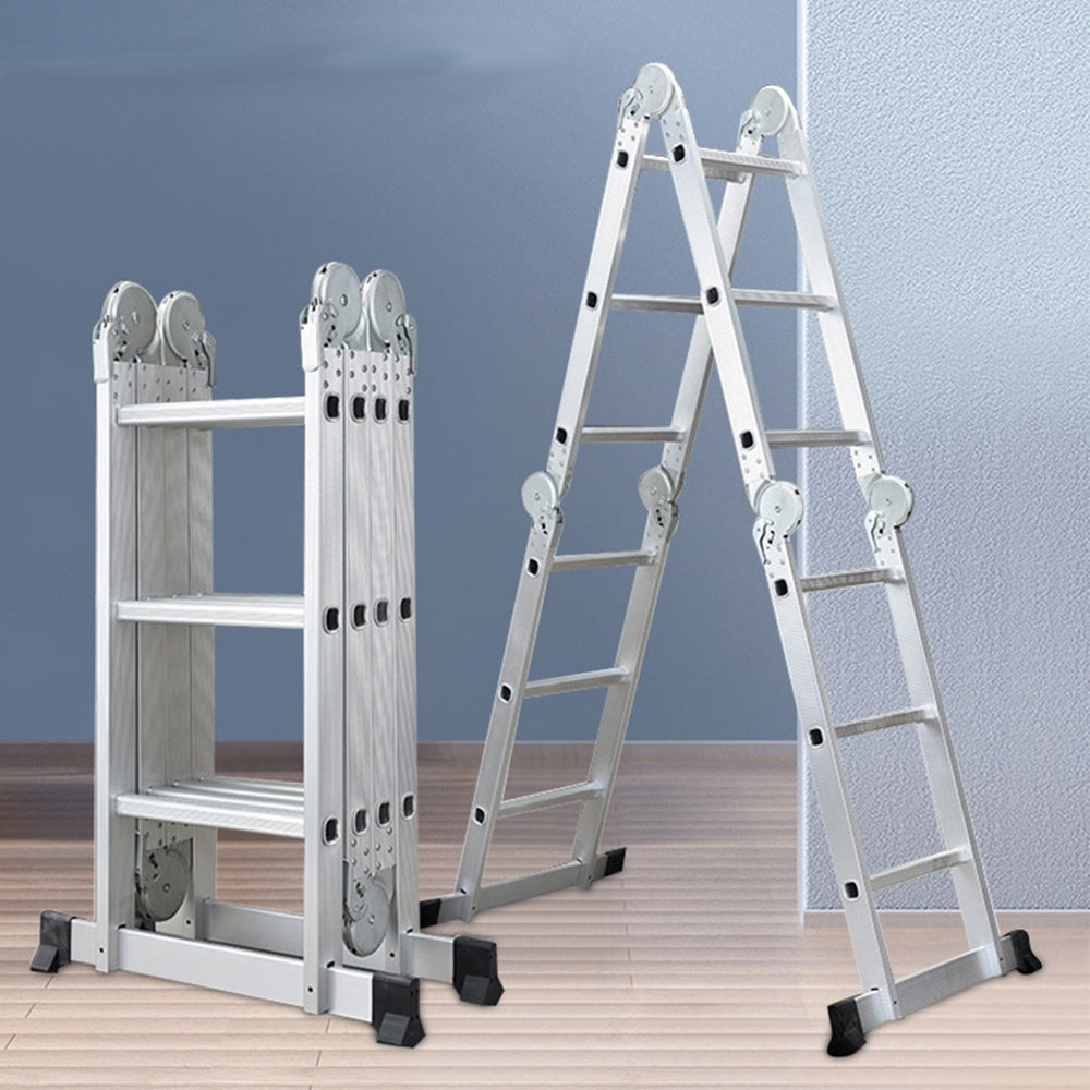 GROVIA 242-592cm Aluminum Folding Portable Multifunctional Ladder