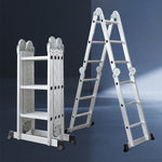 GROVIA 242-592cm Aluminum Folding Portable Multifunctional Ladder