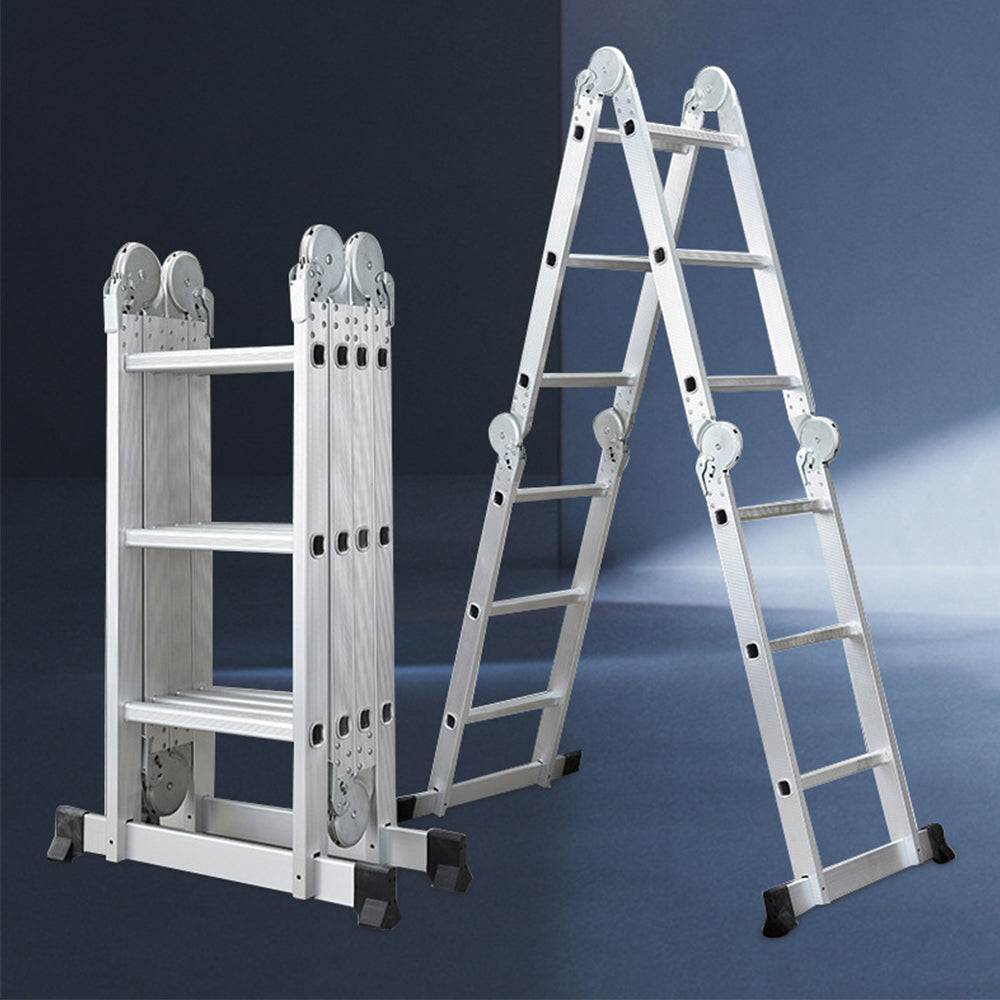GROVIA 242-592cm Aluminum Folding Portable Multifunctional Ladder