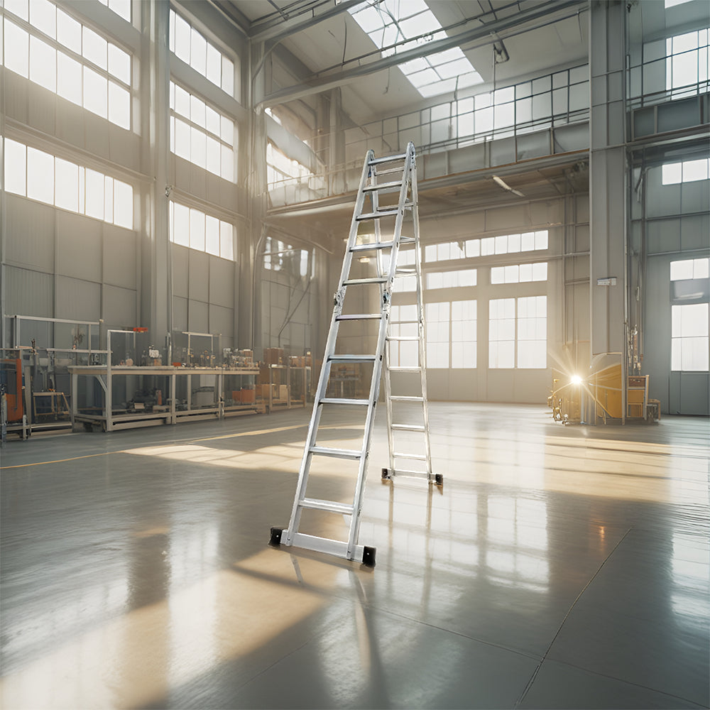 GROVIA 242-592cm Aluminum Folding Portable Multifunctional Ladder