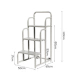 GROVIA 80cm Height Ladder 3-step Platform Warehouse Staircase