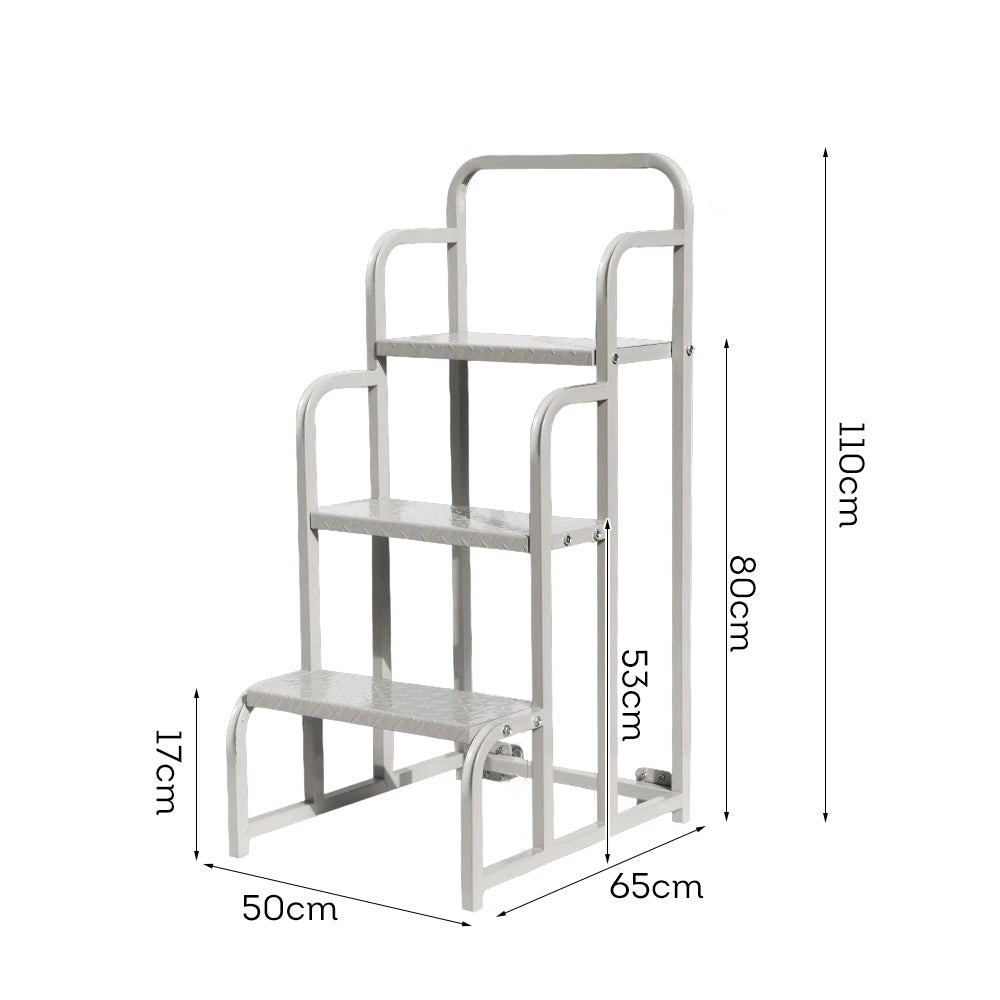 GROVIA 80cm Height Ladder 3-step Platform Warehouse Staircase
