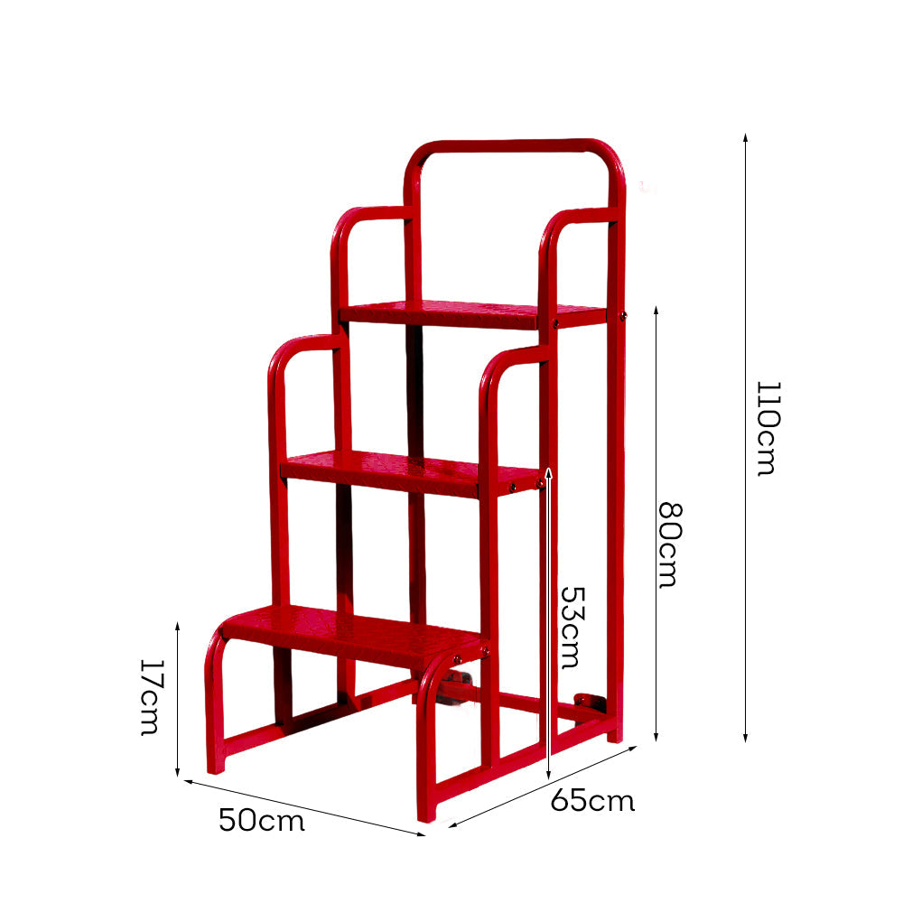 GROVIA 80cm Height Ladder 3-step Platform Warehouse Staircase