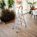GROVIA H03 Household 4/5/6-step Widened Ladder Steel Pedal Stairs